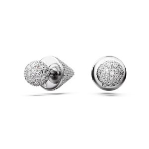 Aros Swarovski Luna Plateado