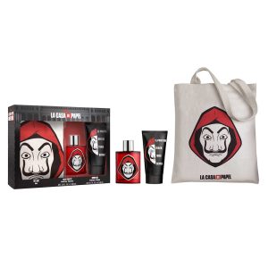 La Casa De Papel EDT 100 ML + Shower Gel 150 ML + Bolso De Mano Set De 3 Pcs