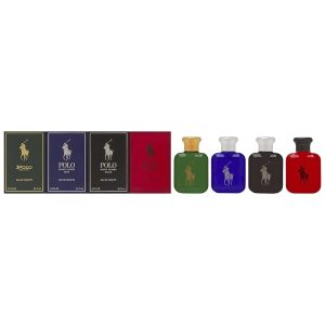 Ralph Lauren Polo Red + Blue + Black + Green EDT 15 ML Set 4 Pcs